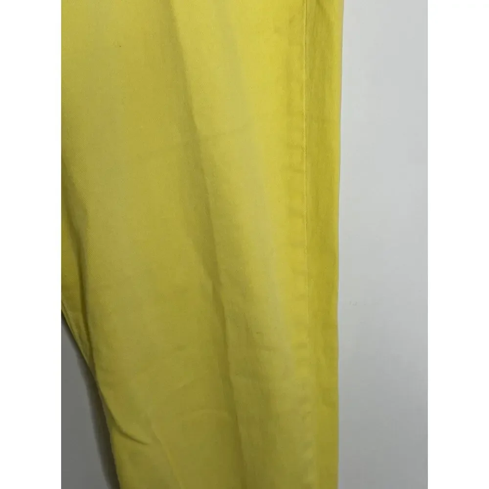 Michael Kors Womens Izzy Cropped Skinny Jeans Yellow Size 14